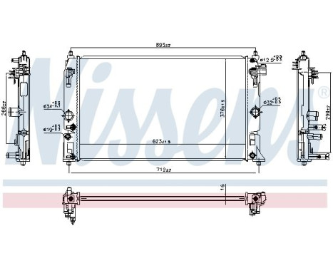 Radiator 606858 Nissens