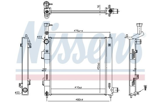 Radiator 606865 Nissens
