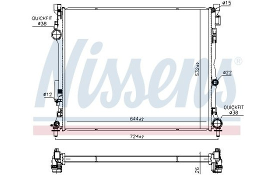 Radiator 607124 Nissens