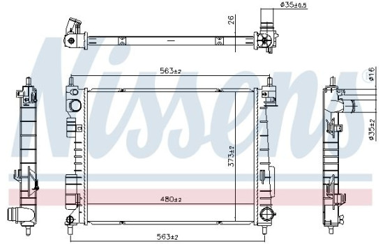 Radiator 607369 Nissens, Image 5