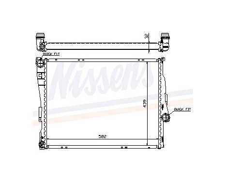 Radiator 60782A Nissens, Image 2