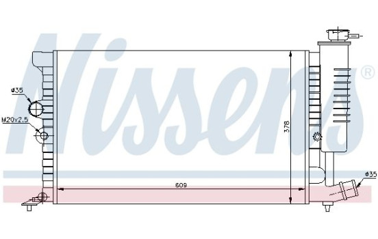 Radiator 61399A Nissens, Image 5