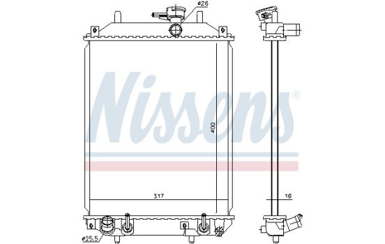 Radiator 61739 Nissens, Image 6