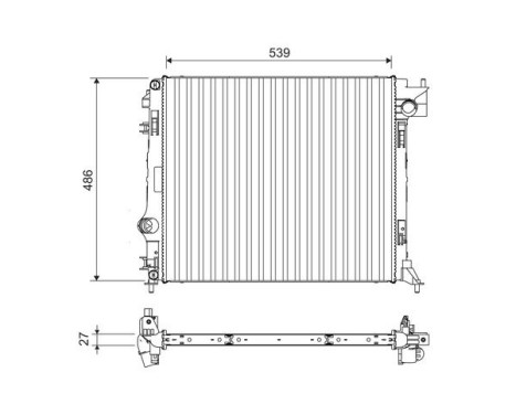 Radiator 701108 Valeo