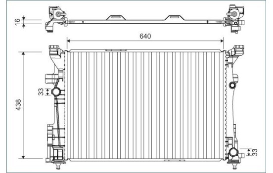 Radiator 701133 Valeo