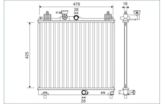 Radiator 701138 Valeo