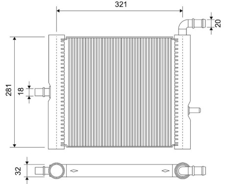 Radiator 701181 Valeo