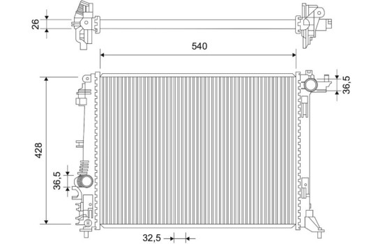 Radiator 701183 Valeo