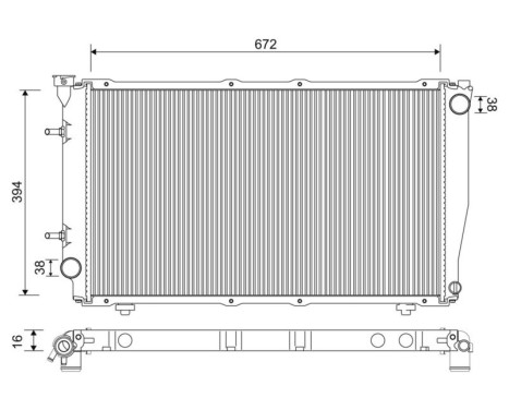 Radiator 701236 Valeo