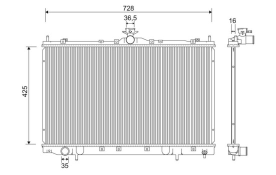 Radiator 701239 Valeo