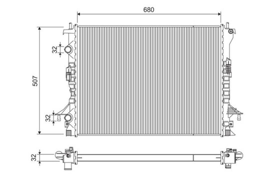 Radiator 701240 Valeo