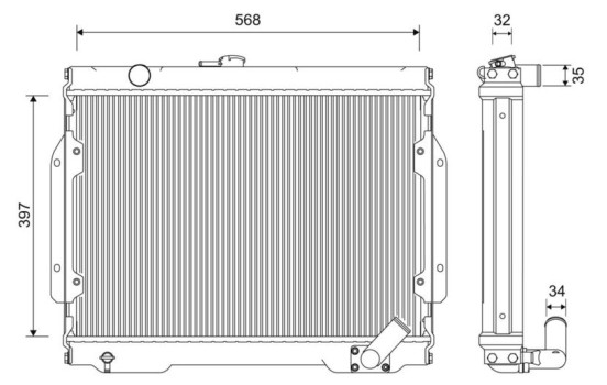 Radiator 701262 Valeo