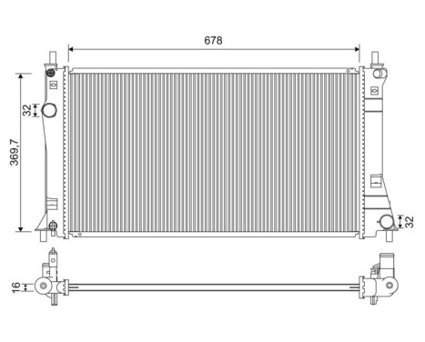 Radiator 701263 Valeo
