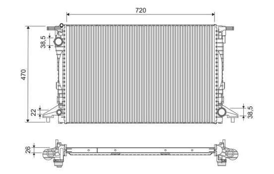 Radiator 701293 Valeo