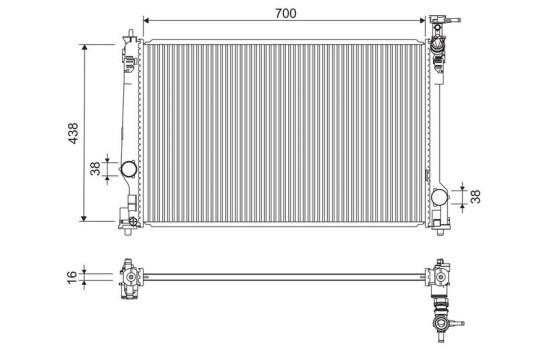Radiator 701297 Valeo