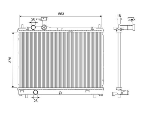 Radiator 701302 Valeo