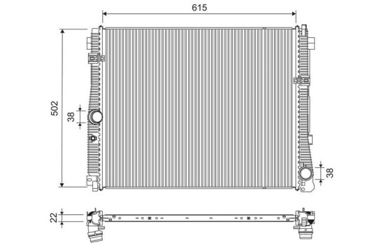 Radiator 701311 Valeo