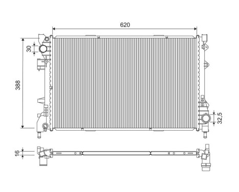 Radiator 701325 Valeo