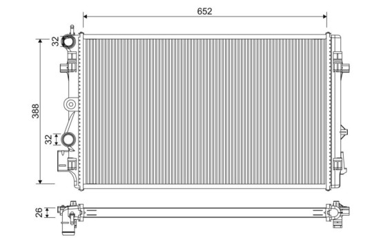 Radiator 701331 Valeo