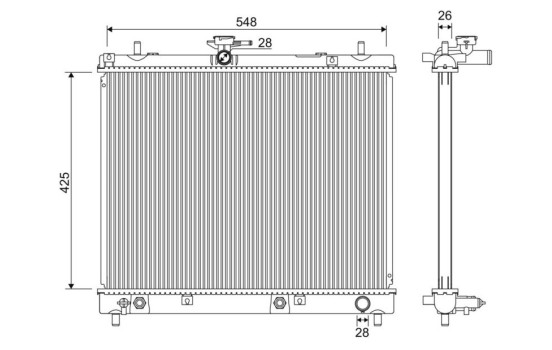 Radiator 701346 Valeo