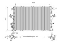 Radiator 701390 Valeo