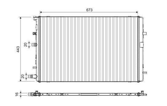 Radiator 701395 Valeo