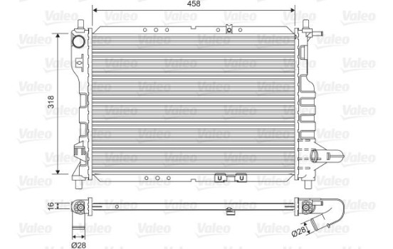 Radiator 701598 Valeo