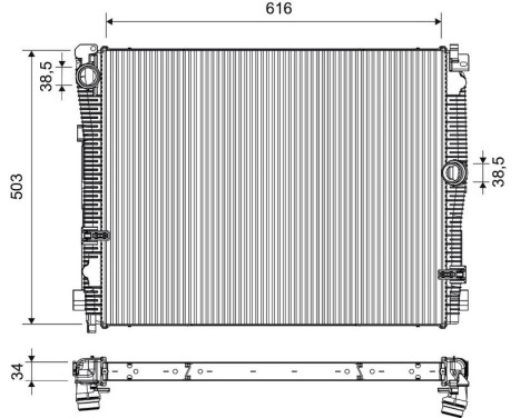Radiator 701660 Valeo