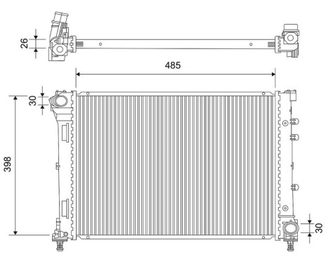 Radiator 701699 Valeo