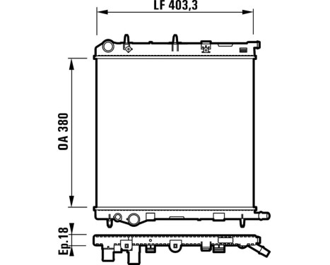 Radiator 732831 Valeo