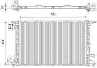 Radiator 732855 Valeo