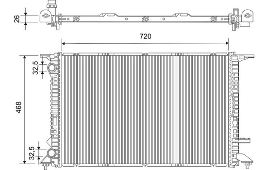 Radiator 732855 Valeo