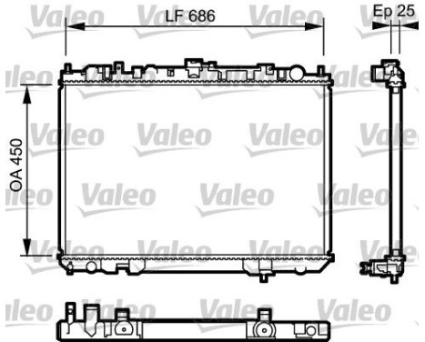 Radiator 735081 Valeo