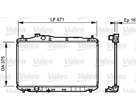 Radiator 735243 Valeo