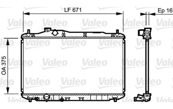 Radiator 735243 Valeo