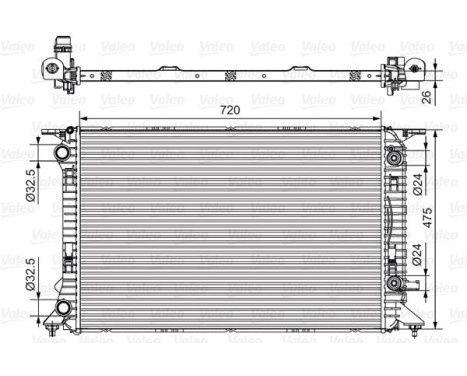 Radiator 735472 Valeo