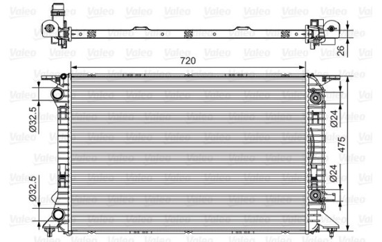 Radiator 735472 Valeo