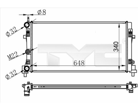 Radiator 737-0074 TYC