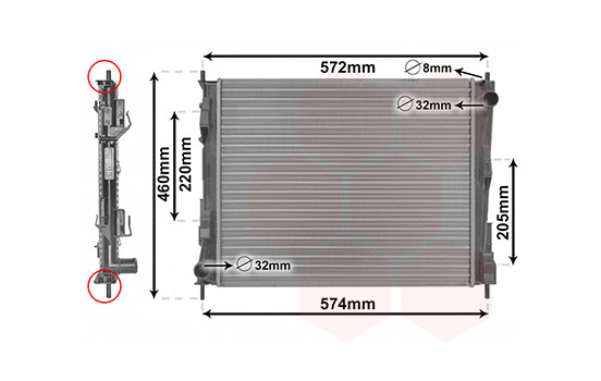 RADIATOR ARD 43002374X Van Wezel