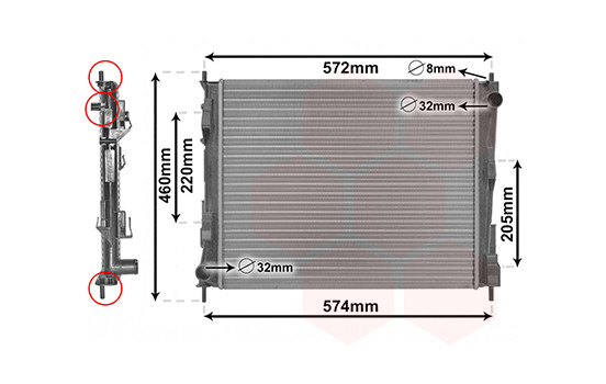 RADIATOR ARD 43002375X Van Wezel