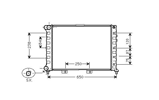 Radiator, engine cooling 01002029 International Radiators