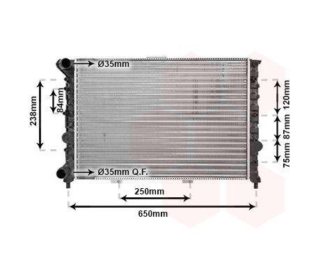 Radiator, engine cooling 01002029 International Radiators, Image 2