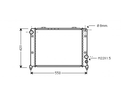 Radiator, engine cooling 01002035 International Radiators