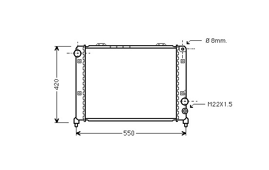 Radiator, engine cooling 01002035 International Radiators