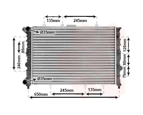 Radiator, engine cooling 01002038 International Radiators, Image 2
