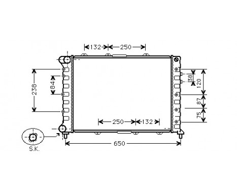 Radiator, engine cooling 01002038 International Radiators