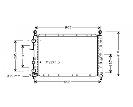 Radiator, engine cooling 01002051 International Radiators