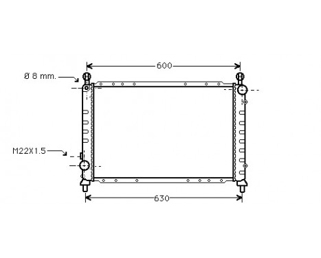 Radiator, engine cooling 01002076 International Radiators