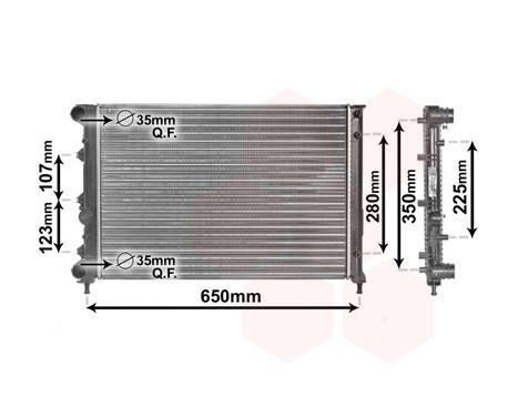 Radiator, engine cooling 01002078 International Radiators, Image 2