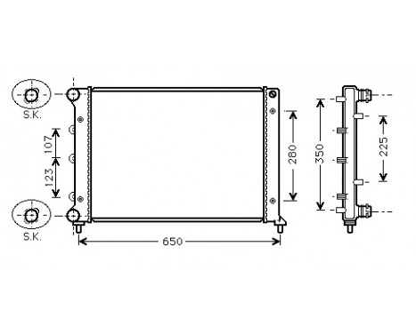 Radiator, engine cooling 01002078 International Radiators